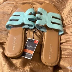 west loop
Light blue sandals NWT